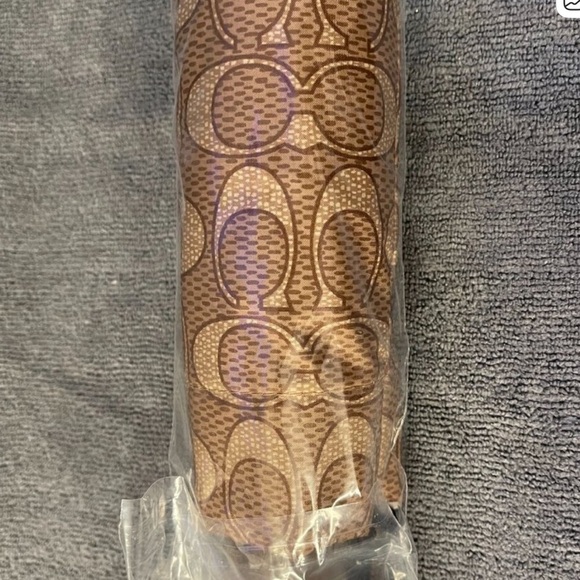 Coach Brown Signature Monogram UV Mini Umbrella - Picture 2 of 3
